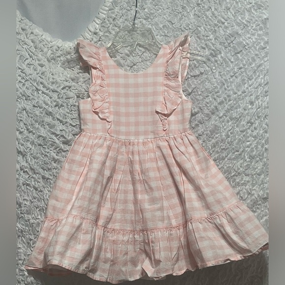 MAX STUDIO PINK & WHITE GINGHAM GIRLS PORTRAIT, DRESS SIZE 6 - Picture 5 of 11